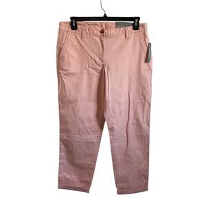 Talbots Relaxed‎ Chino Pink Ankle Length Casual Pants - Size 10 - NEW